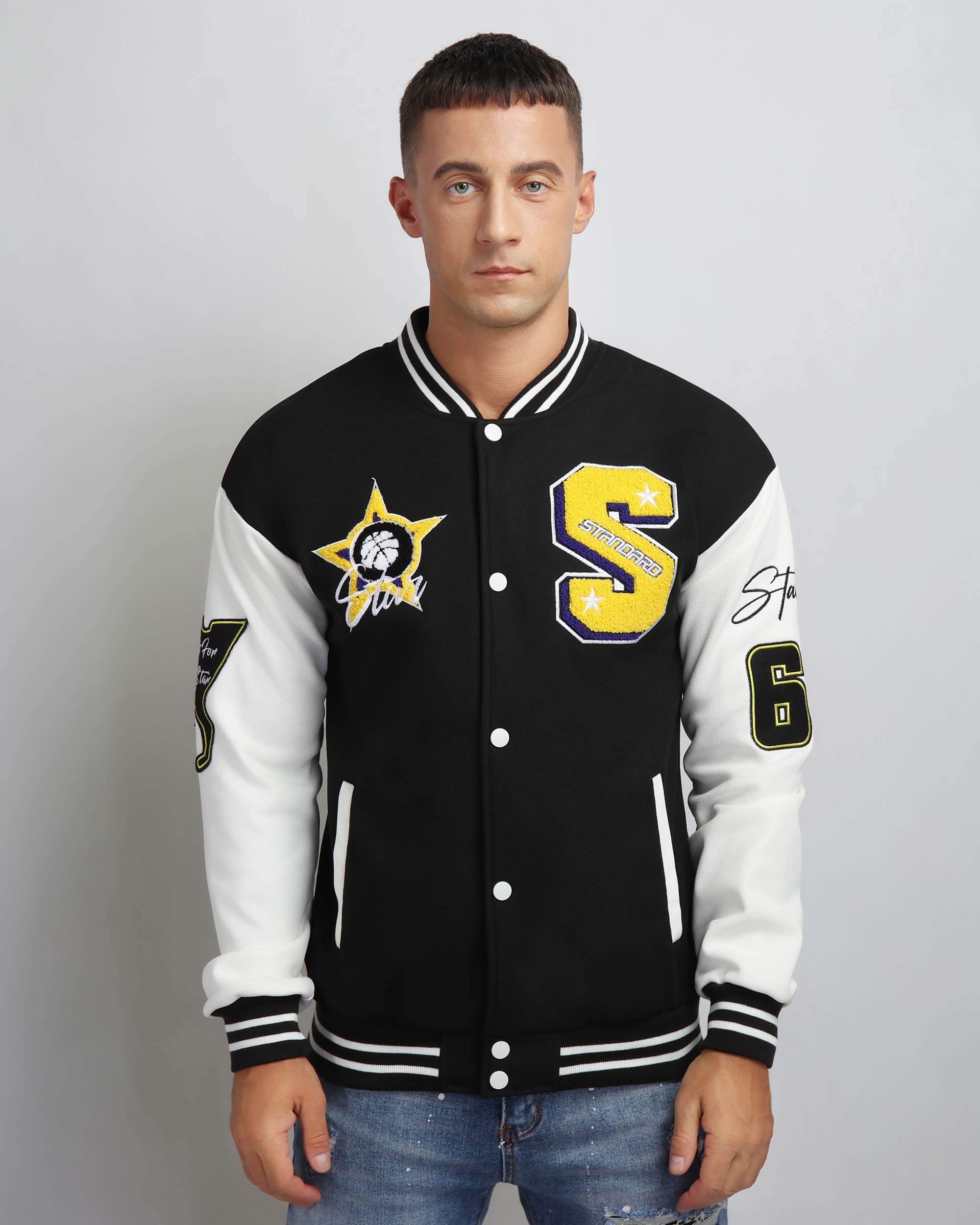 Athletic Tradition: Men's College Baseball Jacket with Varsity Stripes ...