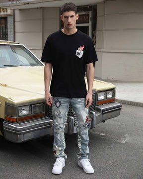 Camiseta con estampado gráfico artístico de Skatewear 