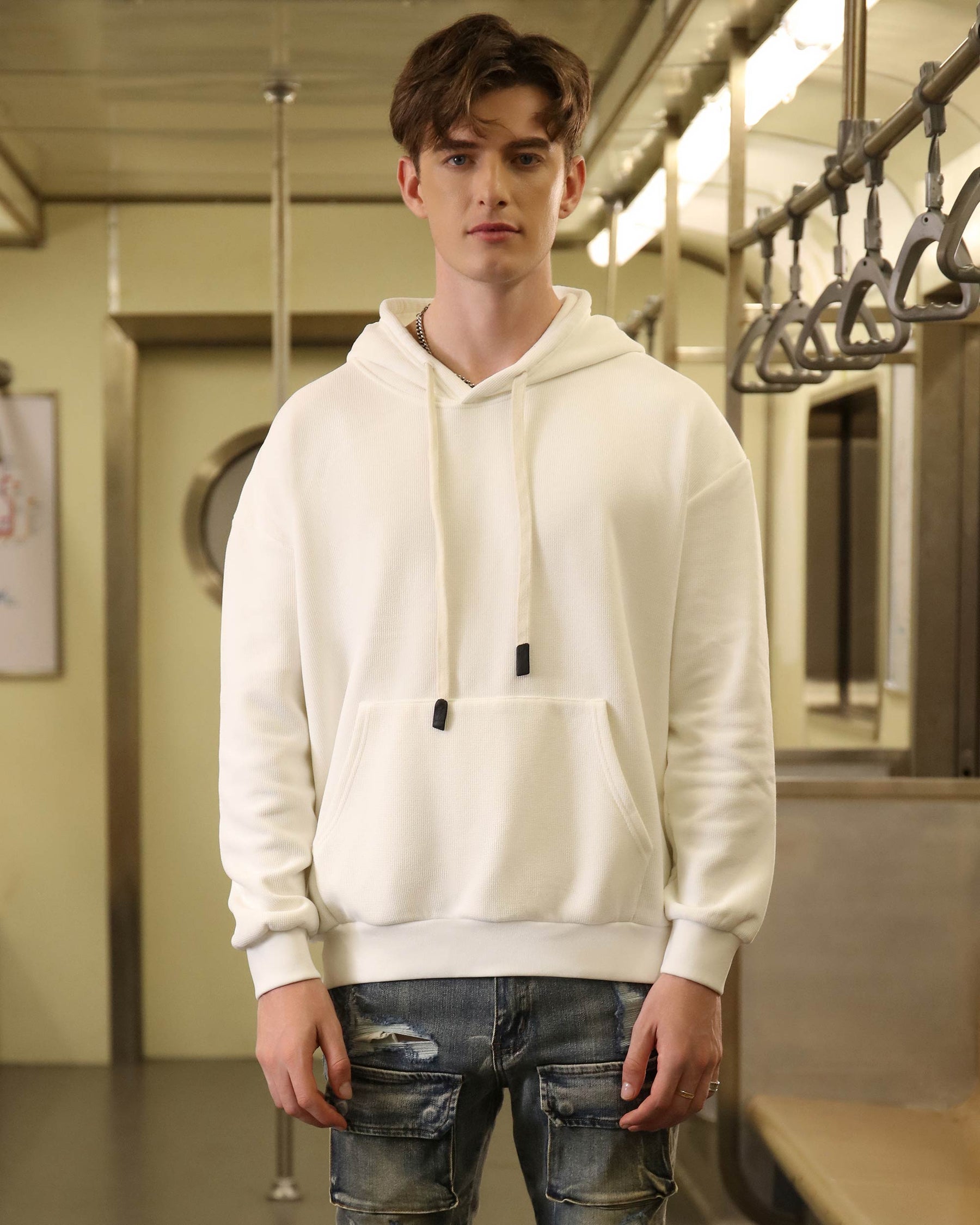 Sudadera con capucha de polar para hombre: tejido suave cepillado, cálida y casual | LOGEQI