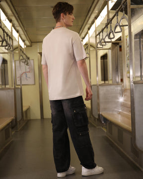 Logeqi Essential Baggy Jeans: Black with Multiple Side Pockets