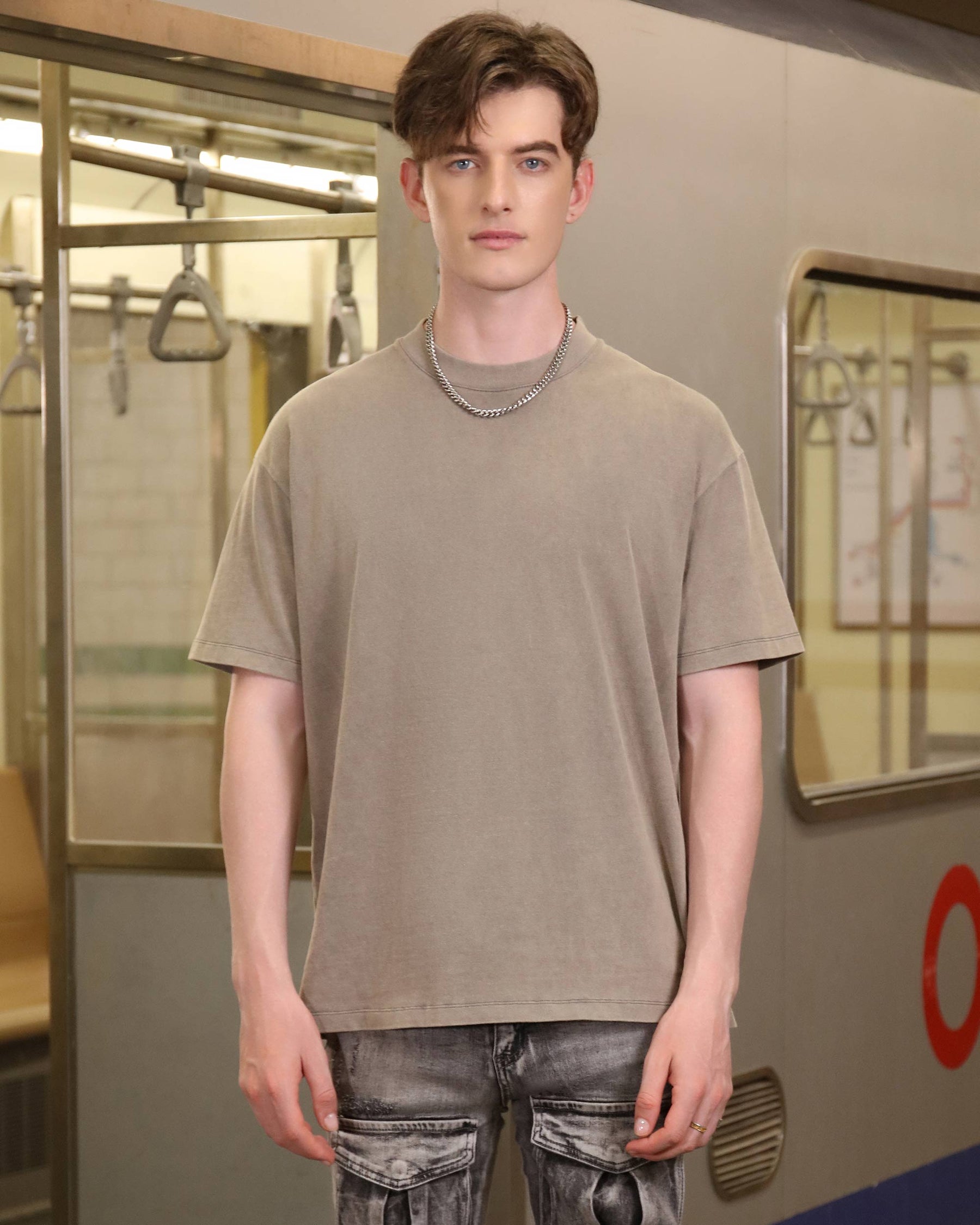 Camisetas lavadas 100 % algodón para hombre (paquete de 10 unidades, tallas S, M, L y XL)