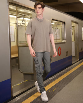 Slim-fit Cargo Jeans with Functional Side Pockets-Mexico Local Delivery