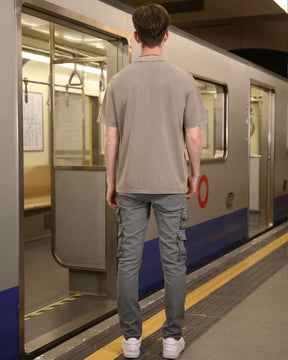 Slim-fit Cargo Jeans with Functional Side Pockets-Mexico Local Delivery