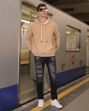 LOGEQI Distressed Black Ripped Jeans with Streetwear Appeal