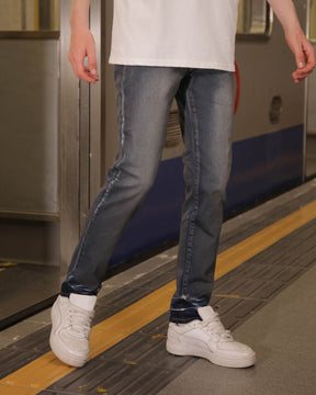Classic Versatile Slim Fit Dark Wash Blue Jeans