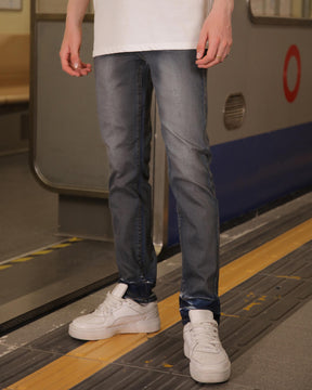 Classic Versatile Slim Fit Dark Wash Blue Jeans