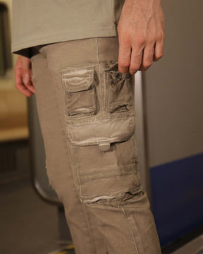 Slim-fit Cargo Jeans with Functional Side Pockets-Mexico Local Delivery