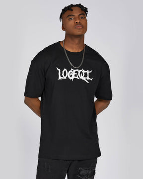 Camiseta con estampado de logo desgastado 
