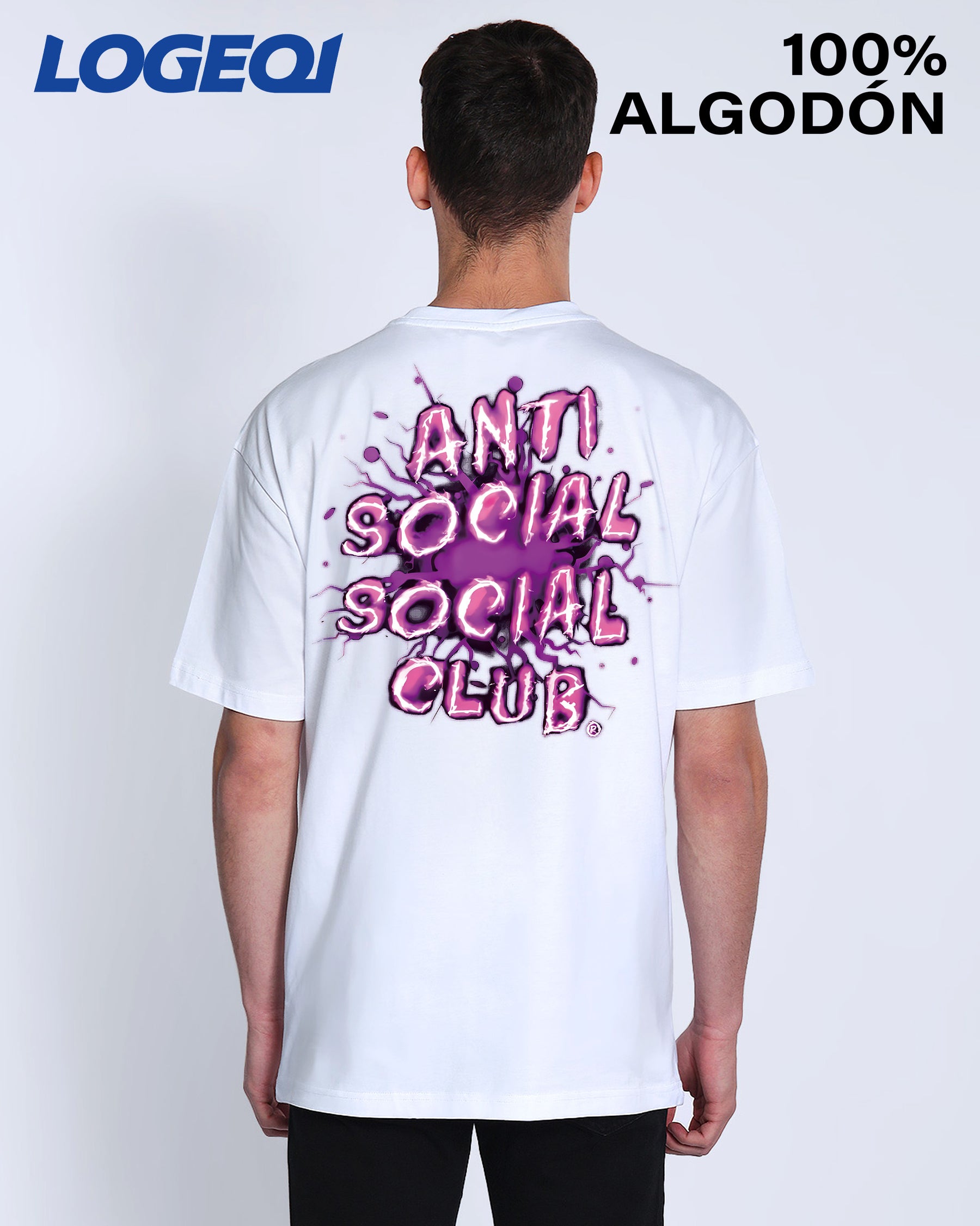 Anti Social Club Men's Streetwear Graphic T-Shirts 100% Cotton