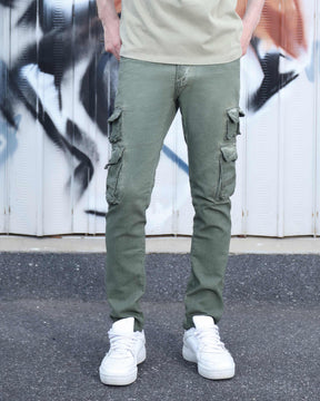 Slim-fit Cargo Jeans with Functional Side Pockets-Mexico Local Delivery