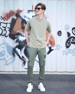 Slim-fit Cargo Jeans with Functional Side Pockets-Mexico Local Delivery
