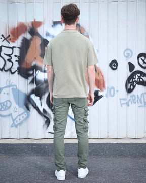 Slim-fit Cargo Jeans with Functional Side Pockets-Mexico Local Delivery