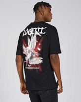 Camiseta con estampado de logo desgastado 