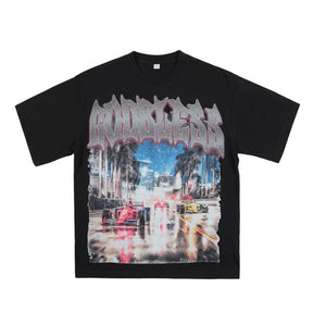 LOGEQI Men's 100% Cotton 200G Graphic T-Shirt with Direct-to-Garment DTG Print
