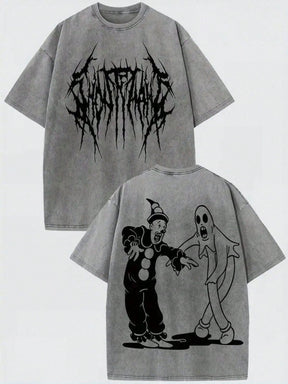 Men’s Ghost Clown Graphic T-Shirt – 100% Cotton Streetwear Tee