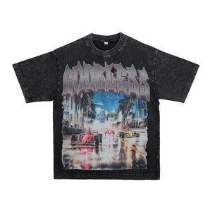LOGEQI Men's 100% Cotton 200G Graphic T-Shirt with Direct-to-Garment DTG Print