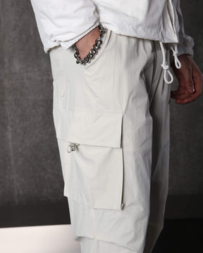 Casual Relaxed Straight-Fit Cargo Pants with Large Pockets
