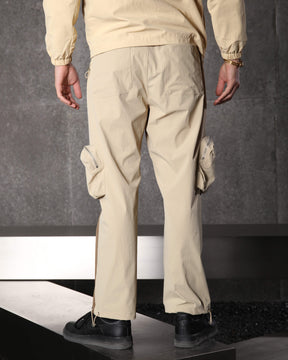 LOGEQI Men's Color-Block Utility Jogger Pants