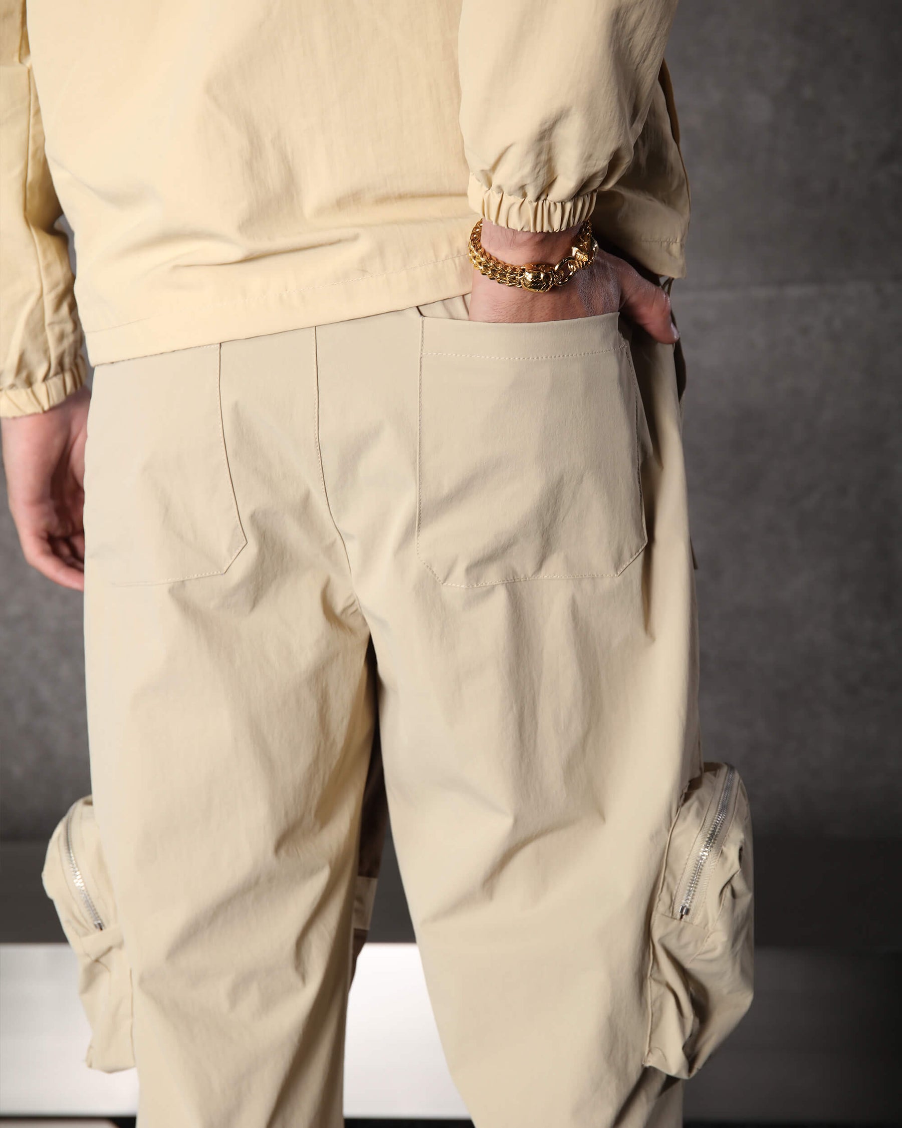 LOGEQI Men's Color-Block Utility Jogger Pants