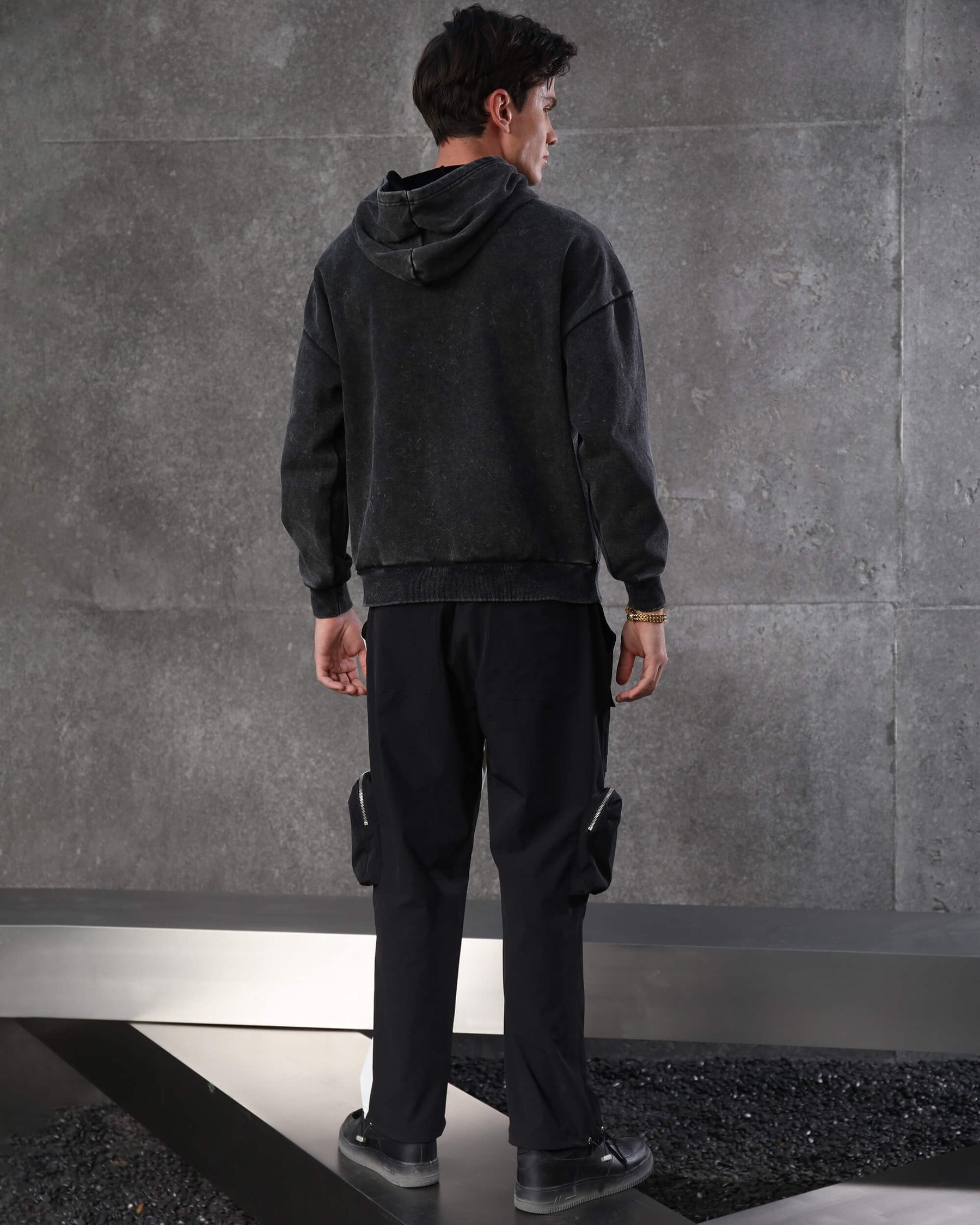 LOGEQI Men's Color-Block Utility Jogger Pants