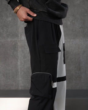 LOGEQI Men's Color-Block Utility Jogger Pants