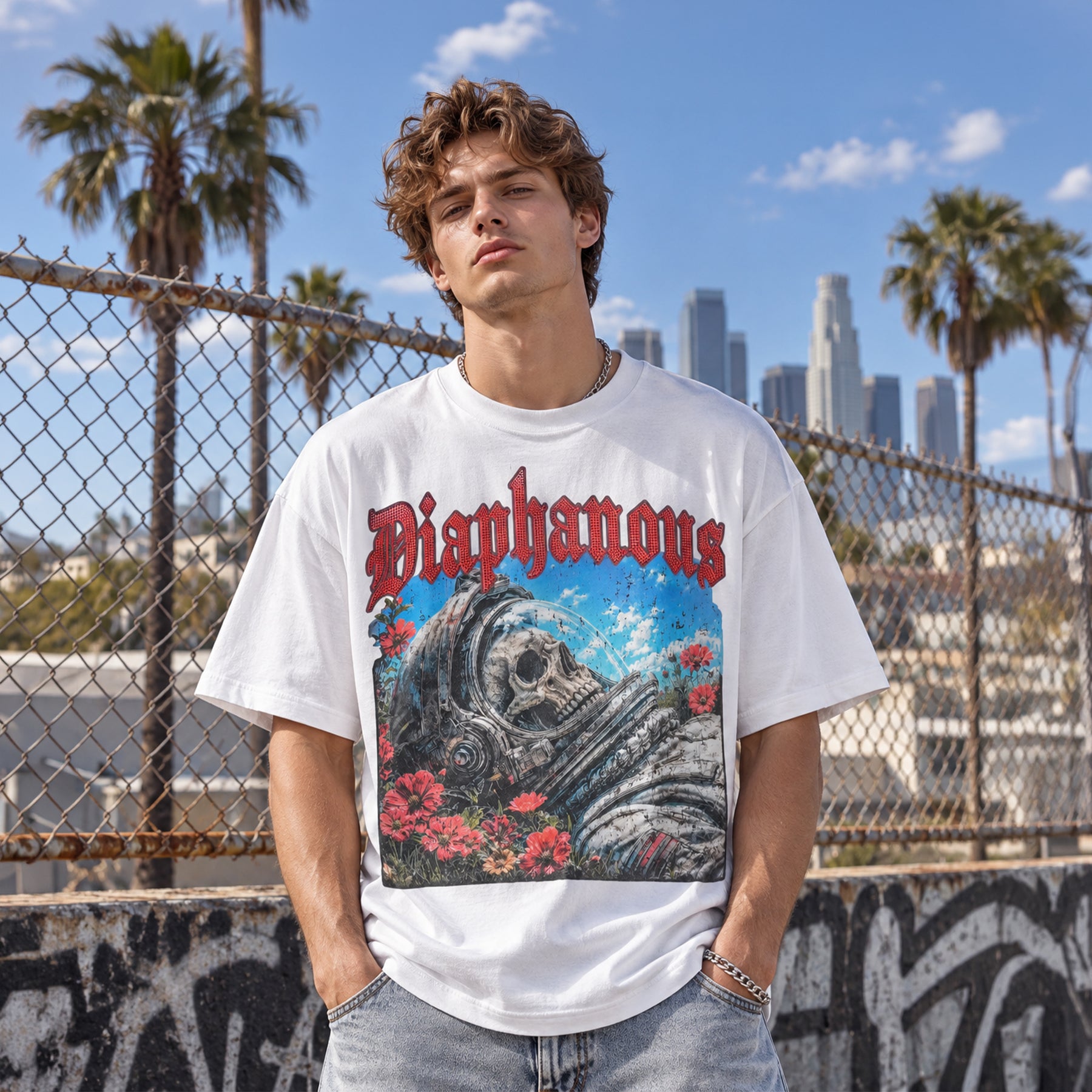 LOGEQI Men's 100% Cotton 200G Graphic T-Shirt with Direct-to-Garment DTG Print